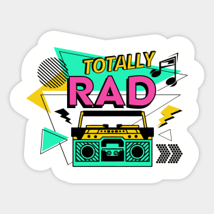 Retro Totally Rad Sticker